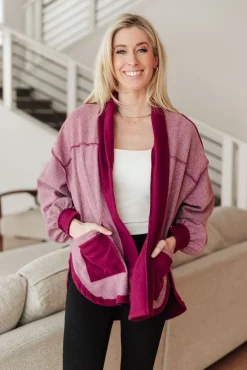 Two Hearts Jacket In Plum