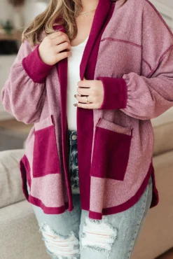 Two Hearts Jacket In Plum