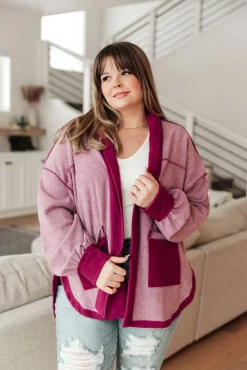 Two Hearts Jacket In Plum