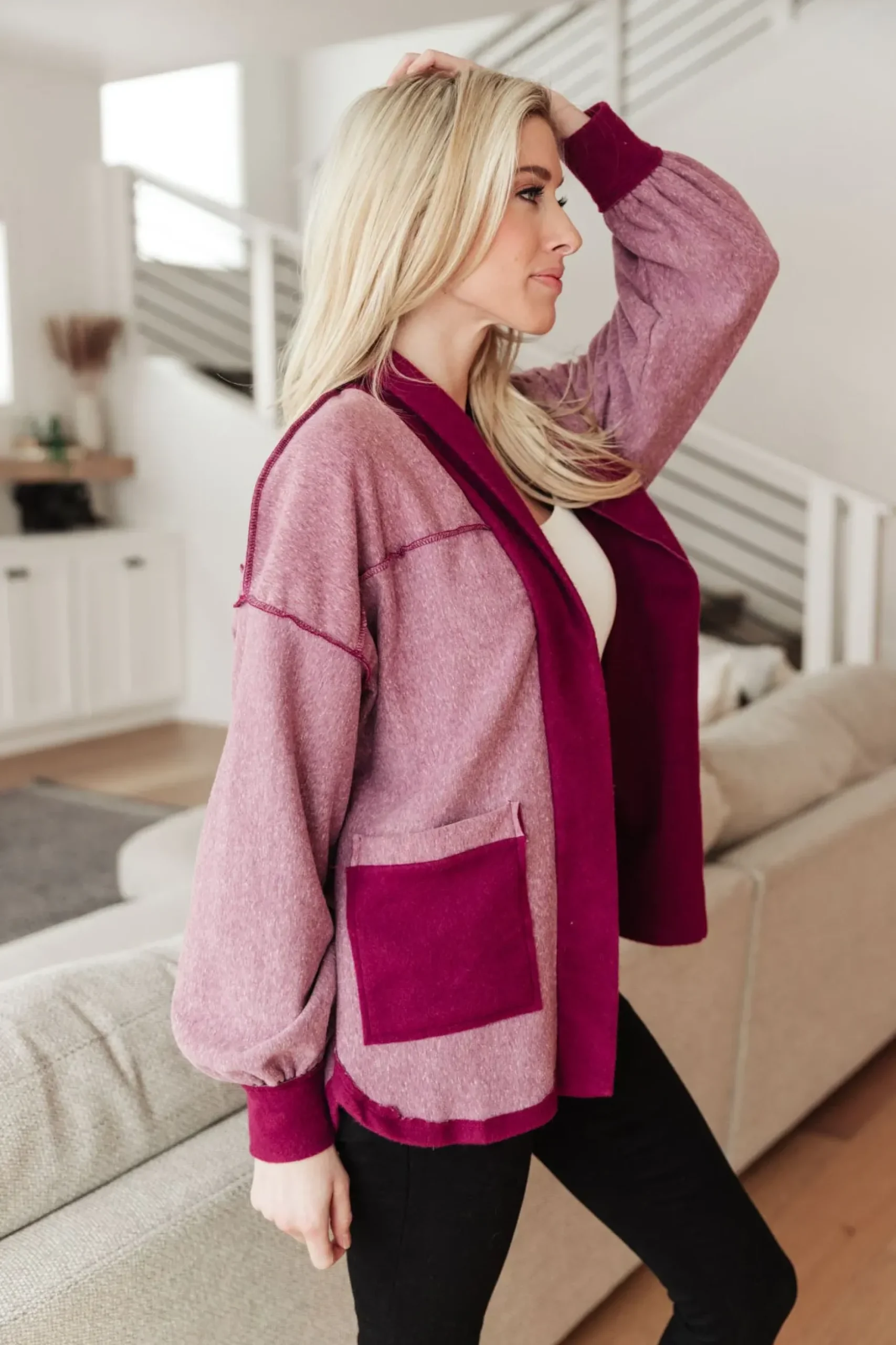 Two Hearts Jacket In Plum