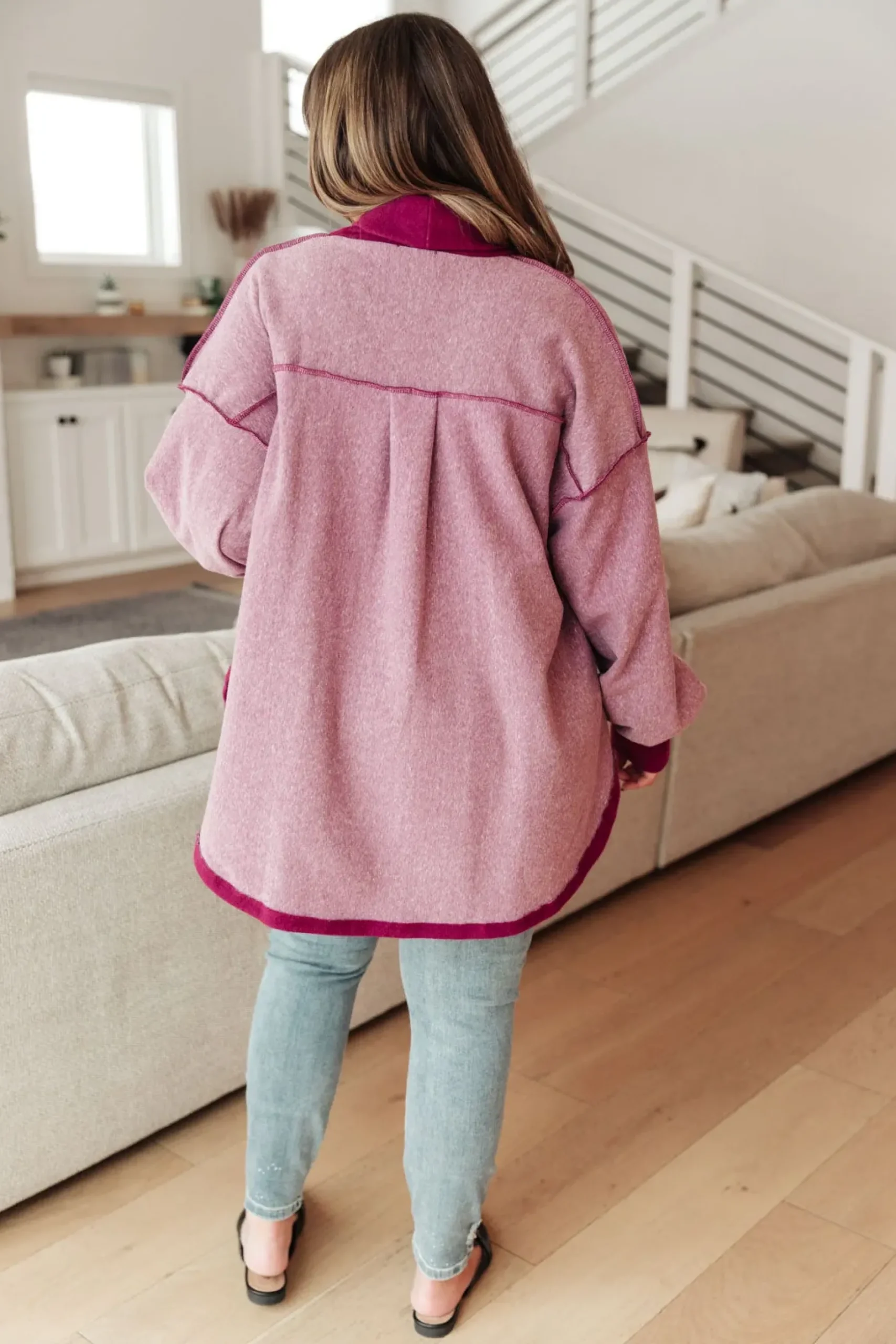 Two Hearts Jacket In Plum