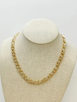 Two Tone Gold Plated Link Necklace