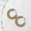 Two Tone Hoop Layered Hoop Earrings