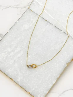 Two-Tone Gold Dipped Dainty Chain Necklace