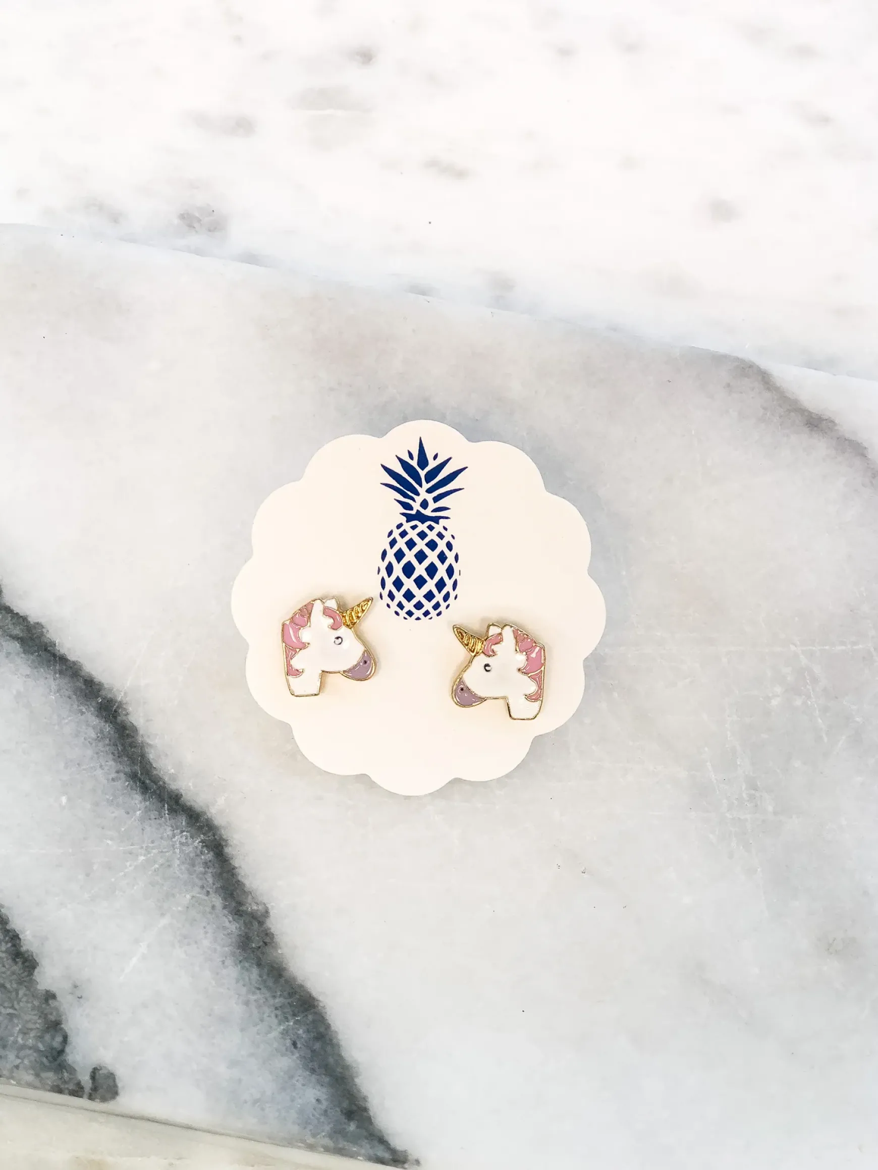 'Unicorn Vibes Only' Signature Enamel Unicorn Studs