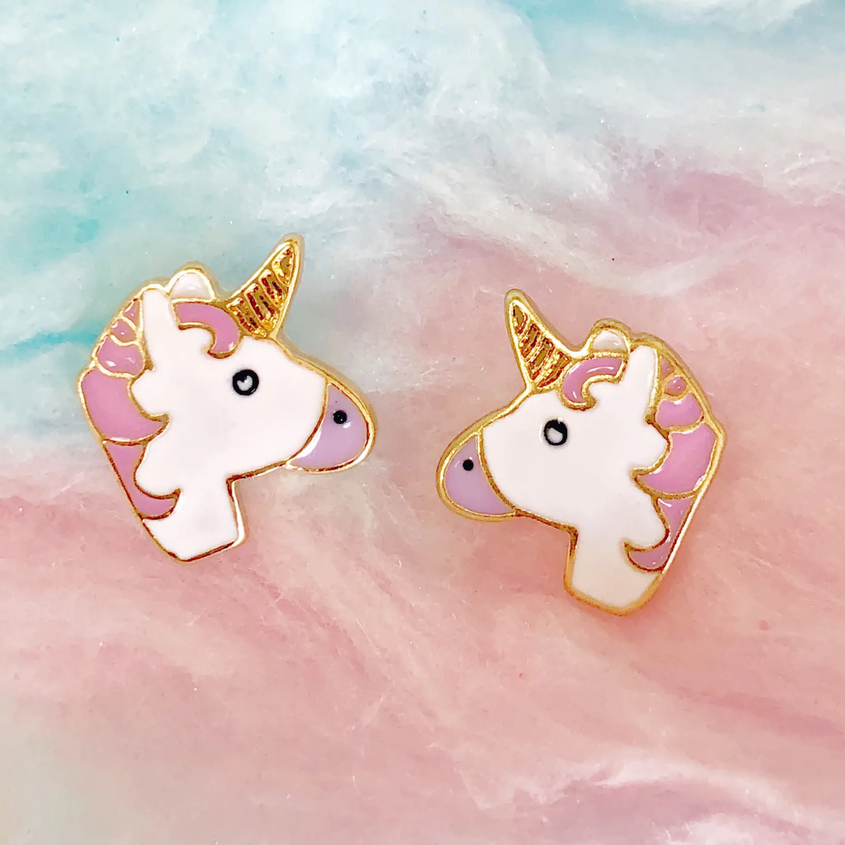 'Unicorn Vibes Only' Signature Enamel Unicorn Studs