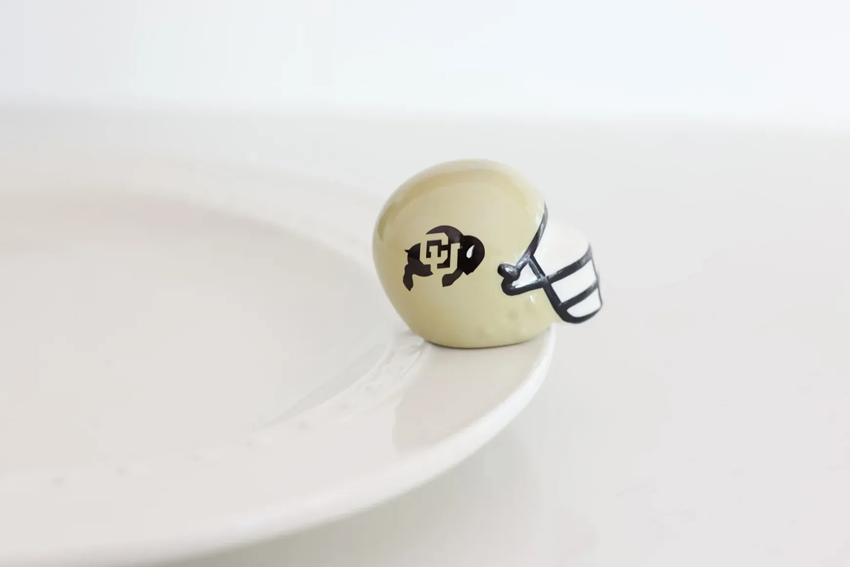 University of Colorado Football Helmet Mini by Nora Fleming