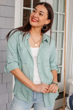 Unwavering Confidence Blouse in Light Blue