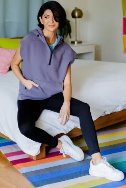 Up And Ready Cap Sleeve Workout Hoodie