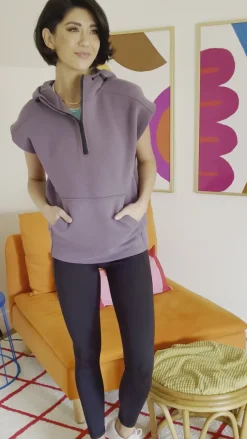 Up And Ready Cap Sleeve Workout Hoodie