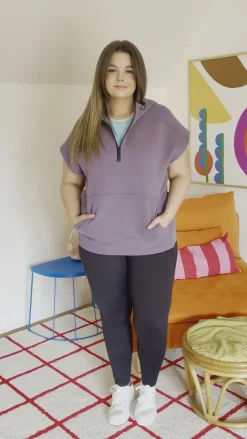 Up And Ready Cap Sleeve Workout Hoodie