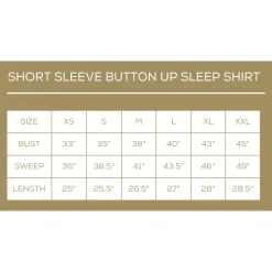 US of Yay Short Sleeve Button Up Sleep Shirt