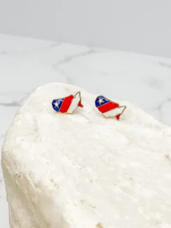 USA Texas Signature Enamel Studs by Prep Obsessed