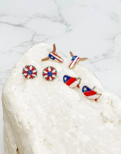 USA Texas Signature Enamel Studs by Prep Obsessed