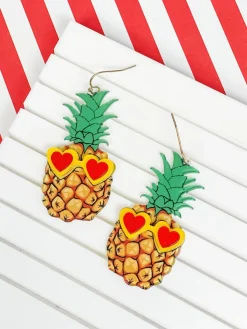 Vacation Pineapple Dangle Earrings