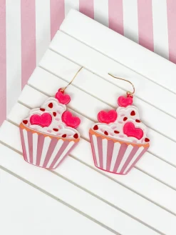 Valentine's Cupcake Dangle Earrings
