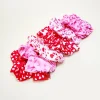 Valentines Day Heart Pattern Scrunchies