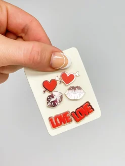 Valentine's Stud Set of 3