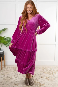 Velvet Flamenco Maxi Dress