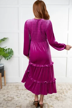 Velvet Flamenco Maxi Dress