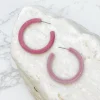 Velvet Hoop Earrings - Mauve