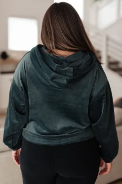 Velvet Icon Hoodie In Grey Blue