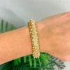 Vintage Gold Bubbly Pearl Stretch Bracelet