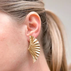 Vintage Gold Wing Earrings