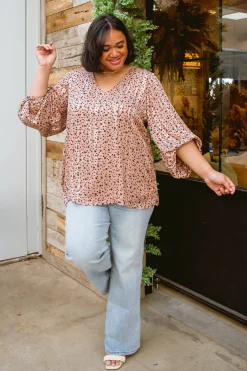 Vivian Satin Blouse in Rose Gold