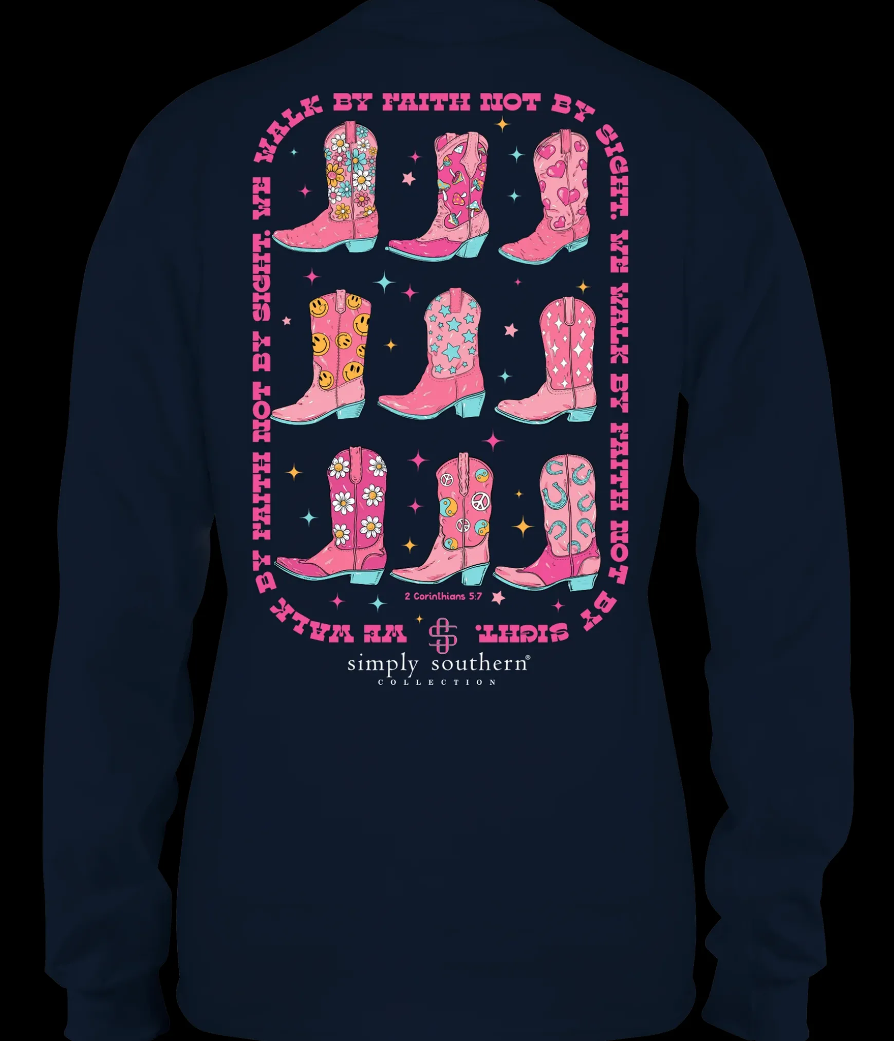 'Walk By Faith' Boots Long Sleeve Tee by Simply Southern