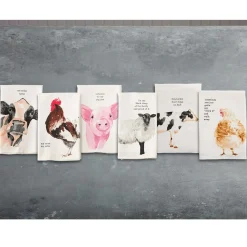 Watercolor Farm Animal Towels by Mud Pie