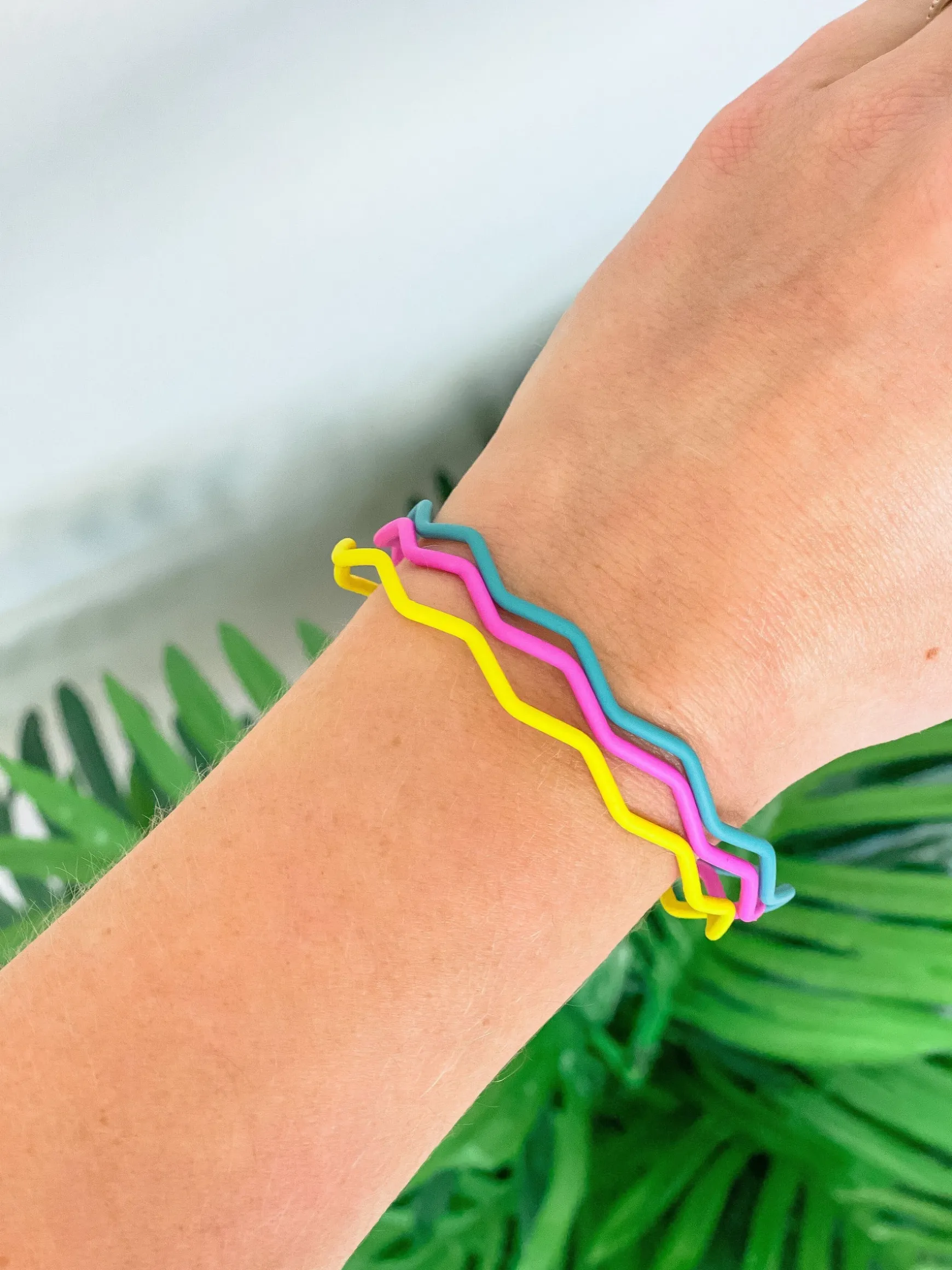 Wave Bangle Set of 3 - Multi