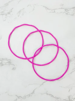 Wave Bangle Set of 3 - Pink