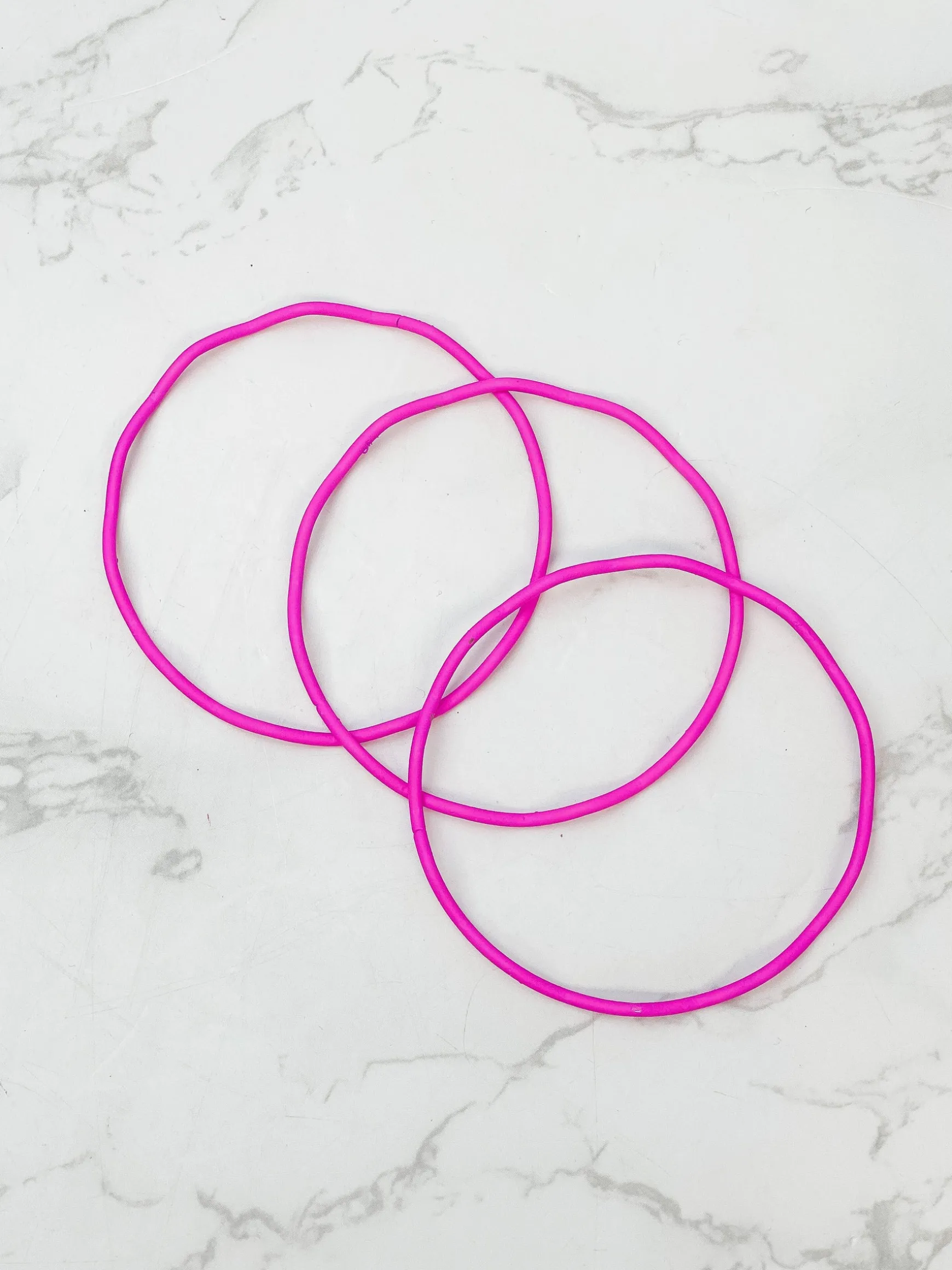 Wave Bangle Set of 3 - Pink