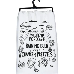 'Weekend Forecast' Beer & Pretzels Kitchen Towel