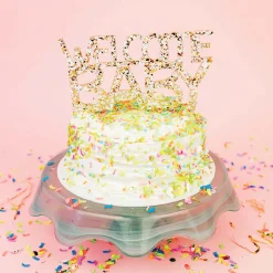 'Welcome Baby' Confetti Pearl Cake Topper