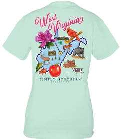 West Virginia State Short Sleeve Tee by Simply Southern