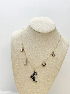 Western Charm Necklace - Jet