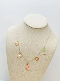 Western Charm Necklace - Pink