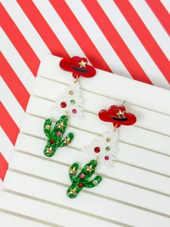 Western Christmas Dangle Earrings