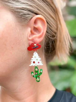 Western Christmas Dangle Earrings
