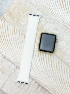 White Solo Loop Watch Band - Small