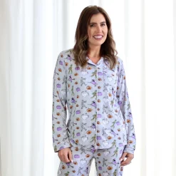 Who's Your Mummy Long Sleeve Button Up Sleep Shirt