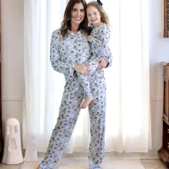 Who's Your Mummy Long Sleeve Button Up Sleep Shirt