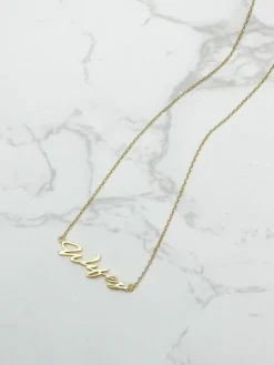 'Wifey' Gold Dipped Pendant Necklace
