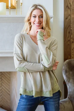 Winding Roads Top In Sage