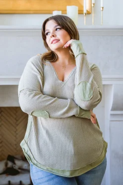 Winding Roads Top In Sage