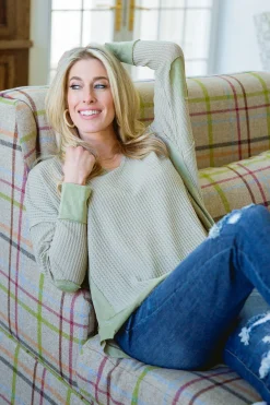 Winding Roads Top In Sage