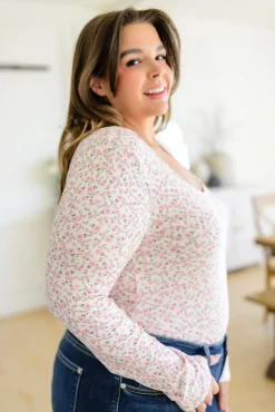Wistful Wishes Floral Henley Bodysuit