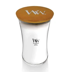 WoodWick Large Hourglass Candle - White Teak